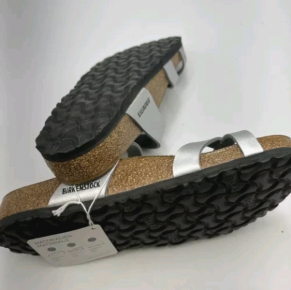NIB Birkenstock Womens Mayari Silver sandals size 38 M 7/7.5 - Picture 3 of 9